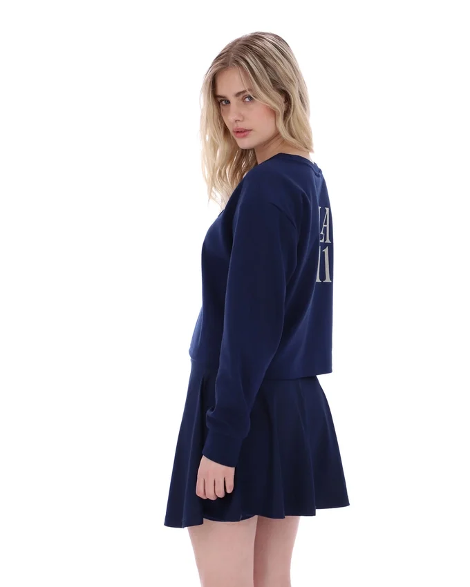 Sudadera de cuello redondo ancha Sestri de Fila en azul marino