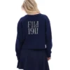 Sudadera de cuello redondo ancha Sestri de Fila en azul marino