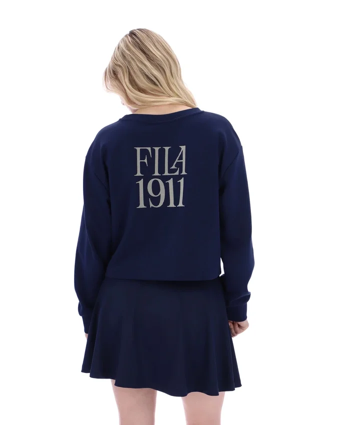 Sudadera de cuello redondo ancha Sestri de Fila en azul marino