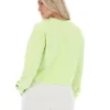 Sudadera de cuello redondo ancho Jorie en color lima sombra