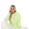 Sudadera de cuello redondo ancho Jorie en color lima sombra