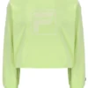 Sudadera de cuello redondo ancho Jorie en color lima sombra