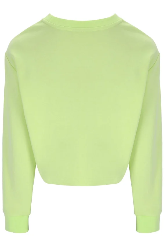 Sudadera de cuello redondo ancho Jorie en color lima sombra
