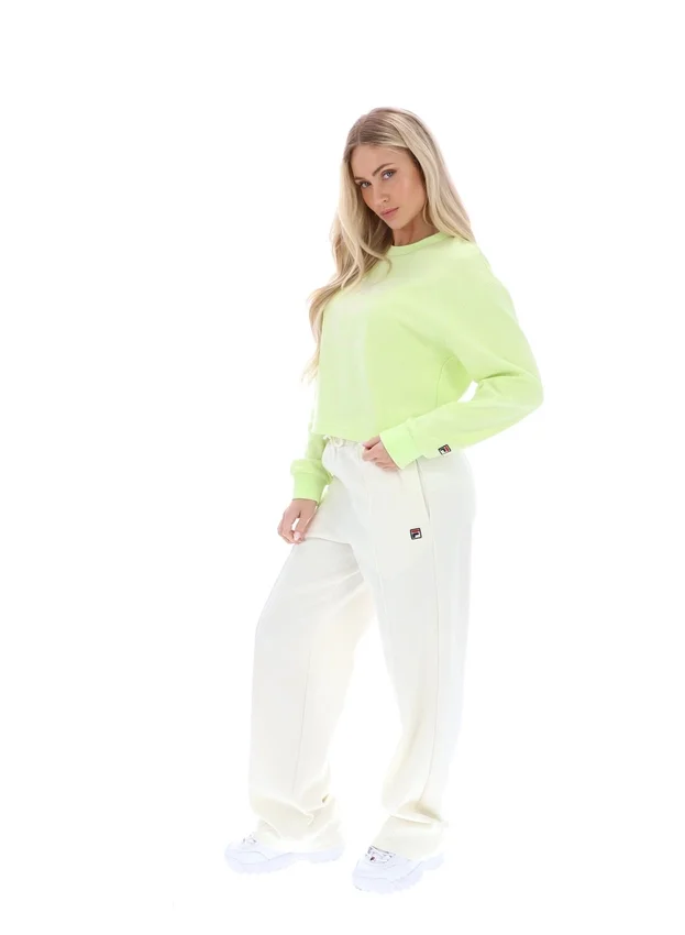 Sudadera de cuello redondo ancho Jorie en color lima sombra