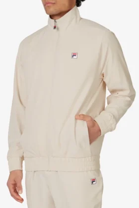 Sudadera de tenis tejida para cancha, color beige