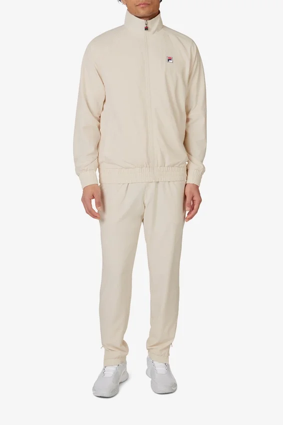 Sudadera de tenis tejida para cancha, color beige