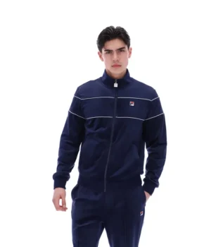 Sudadera de velour Vittorio de Fila en azul marino
