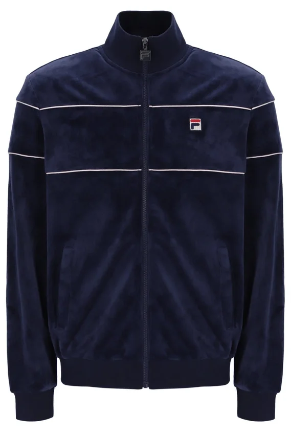 Sudadera de velour Vittorio de Fila en azul marino