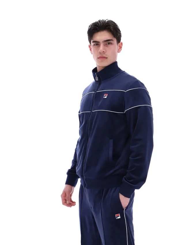 Sudadera de velour Vittorio de Fila en azul marino