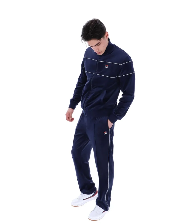 Sudadera de velour Vittorio de Fila en azul marino