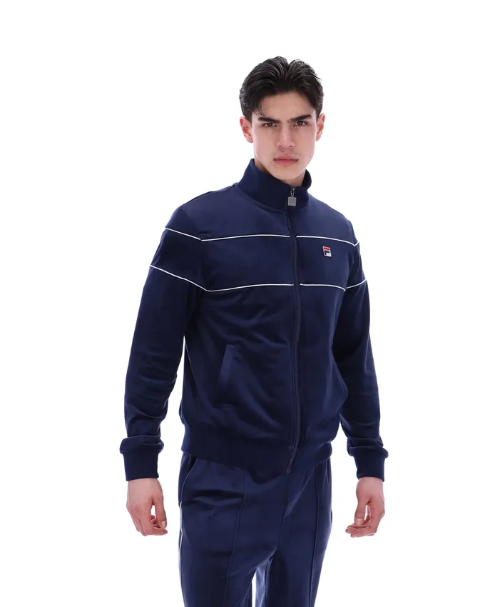 Sudadera de velour Vittorio de Fila en azul marino