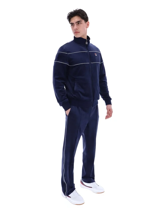 Sudadera de velour Vittorio de Fila en azul marino