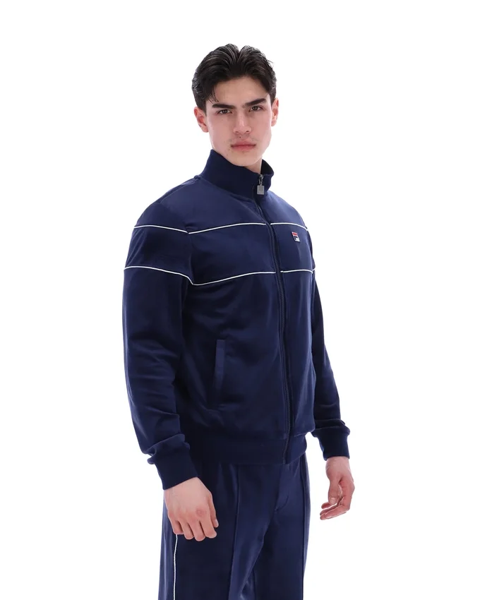 Sudadera de velour Vittorio de Fila en azul marino