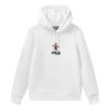 Sudadera deportiva de manga larga con capucha, color blanco