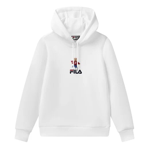 Sudadera deportiva de manga larga con capucha, color blanco