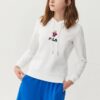 Sudadera deportiva de manga larga con capucha, color blanco