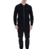 Sudadera deportiva Ferguson de punto abierto con paneles de punto calado en negro