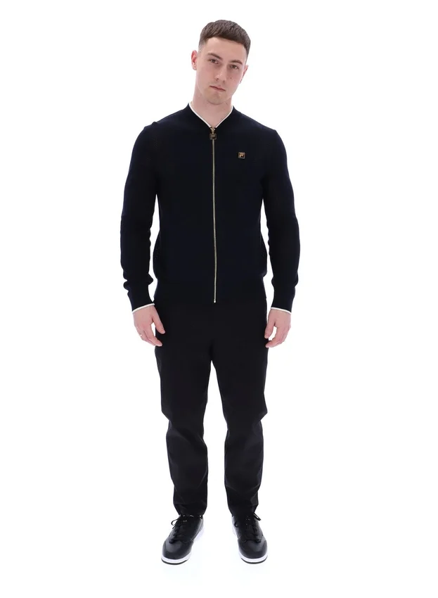 Sudadera deportiva Ferguson de punto abierto con paneles de punto calado en negro