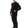 Sudadera deportiva Ferguson de punto abierto con paneles de punto calado en negro