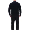 Sudadera deportiva Ferguson de punto abierto con paneles de punto calado en negro