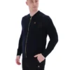 Sudadera deportiva Ferguson de punto abierto con paneles de punto calado en negro