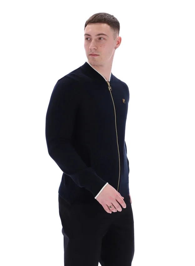 Sudadera deportiva Ferguson de punto abierto con paneles de punto calado en negro