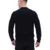 Sudadera deportiva Ferguson de punto abierto con paneles de punto calado en negro