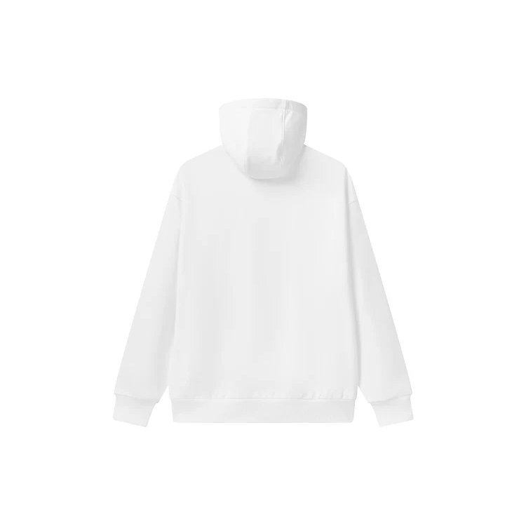 Sudadera deportiva holgada con capucha y mangas largas, color blanco