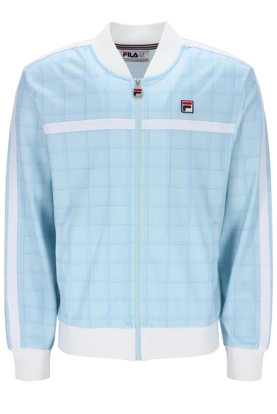 Sudadera deportiva Skyway Filippo con diseño de cuadros tonales en chaqueta de chándal