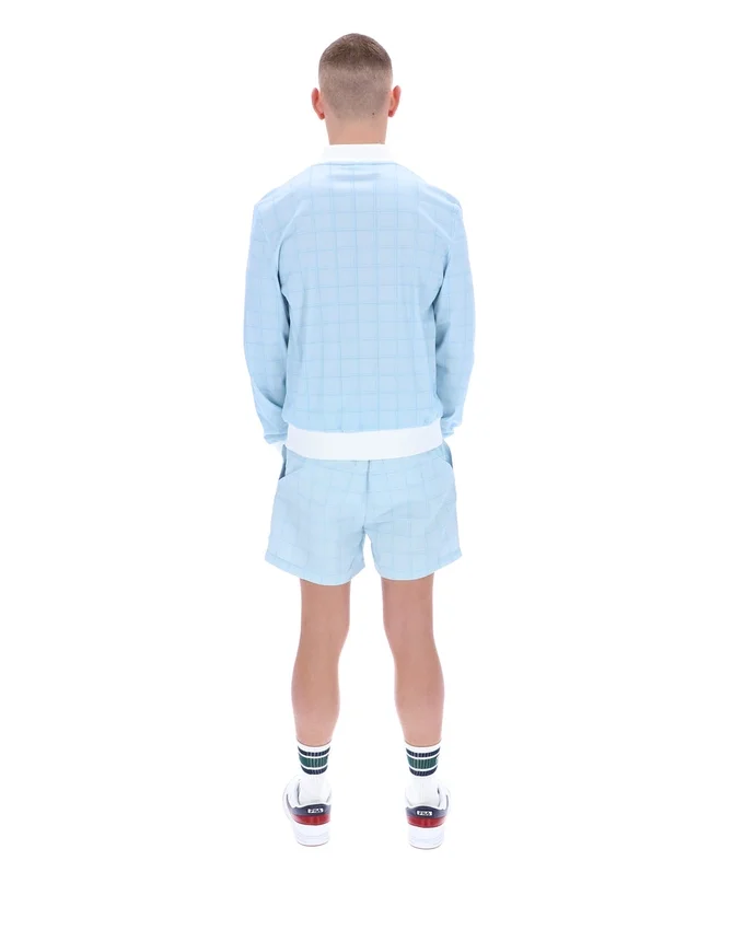 Sudadera deportiva Skyway Filippo con diseño de cuadros tonales en chaqueta de chándal