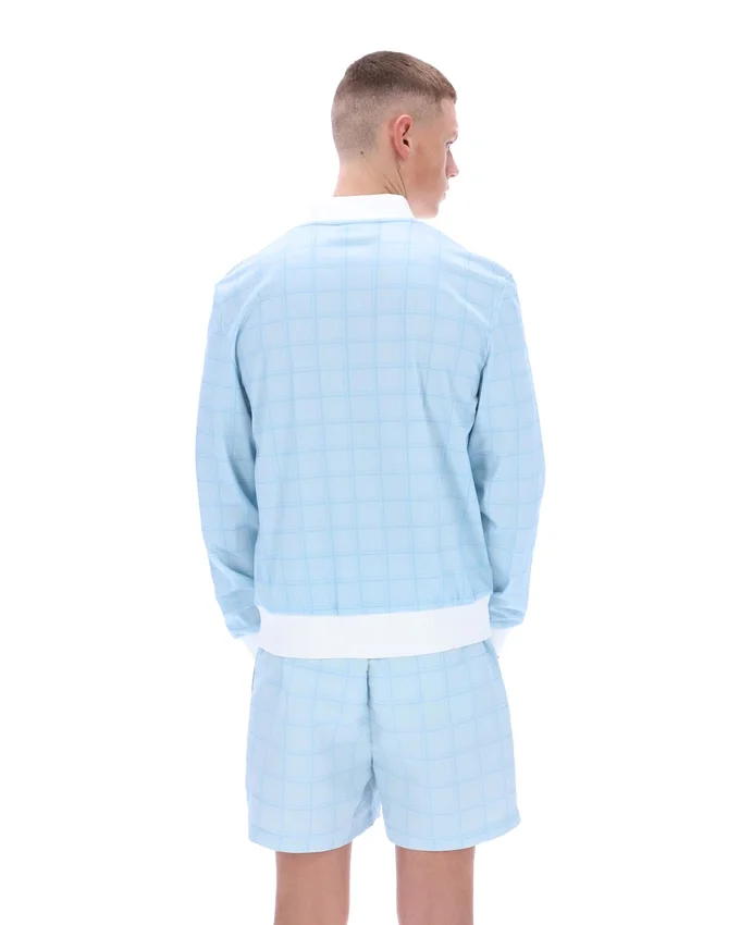 Sudadera deportiva Skyway Filippo con diseño de cuadros tonales en chaqueta de chándal