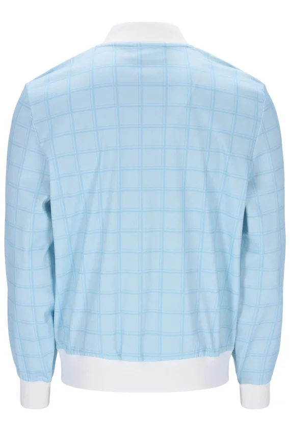 Sudadera deportiva Skyway Filippo con diseño de cuadros tonales en chaqueta de chándal