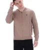 Sudadera Ferguson de punto abierto con paneles de punto calado en color Mocha Meringue