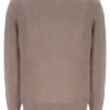 Sudadera Ferguson de punto abierto con paneles de punto calado en color Mocha Meringue