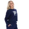 Sudadera Fila Jorie Wide de cuello redondo en azul marino