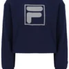 Sudadera Fila Jorie Wide de cuello redondo en azul marino