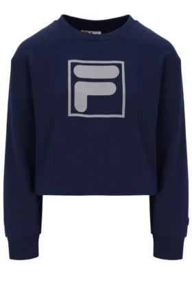 Sudadera Fila Jorie Wide de cuello redondo en azul marino