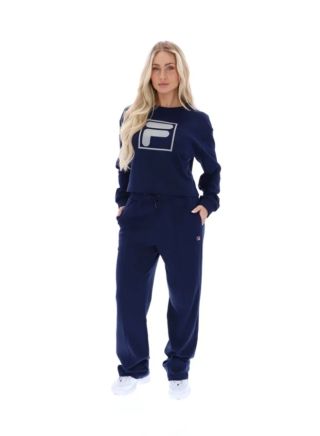 Sudadera Fila Jorie Wide de cuello redondo en azul marino