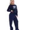 Sudadera Fila Jorie Wide de cuello redondo en azul marino