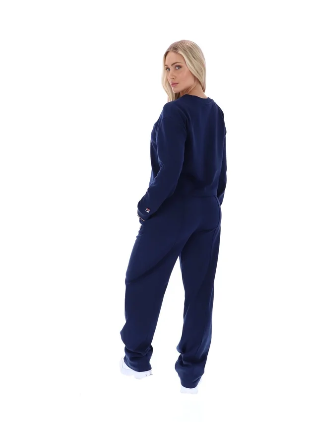 Sudadera Fila Jorie Wide de cuello redondo en azul marino