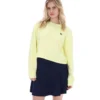 Sudadera Sestri de cuello redondo ancho en amarillo cera