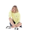 Sudadera Sestri de cuello redondo ancho en amarillo cera