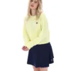 Sudadera Sestri de cuello redondo ancho en amarillo cera