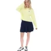 Sudadera Sestri de cuello redondo ancho en amarillo cera