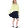 Sudadera Sestri de cuello redondo ancho en amarillo cera
