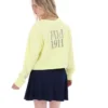 Sudadera Sestri de cuello redondo ancho en amarillo cera
