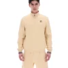Suéter clásico Ramy F-Box beige con cremallera de 1/4