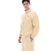 Suéter clásico Ramy F-Box beige con cremallera de 1/4