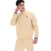 Suéter clásico Ramy F-Box beige con cremallera de 1/4