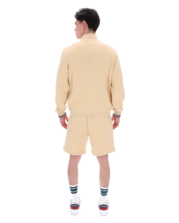 Suéter clásico Ramy F-Box beige con cremallera de 1/4
